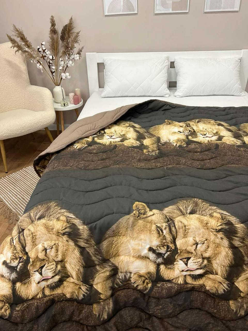 Ковдра літня двостороння з малюнком двоспальна 180x210 см Шоколадна - фото 7 Ковдра літня двостороння з малюнком двоспальна 180x210 см Шоколадна - фото 7