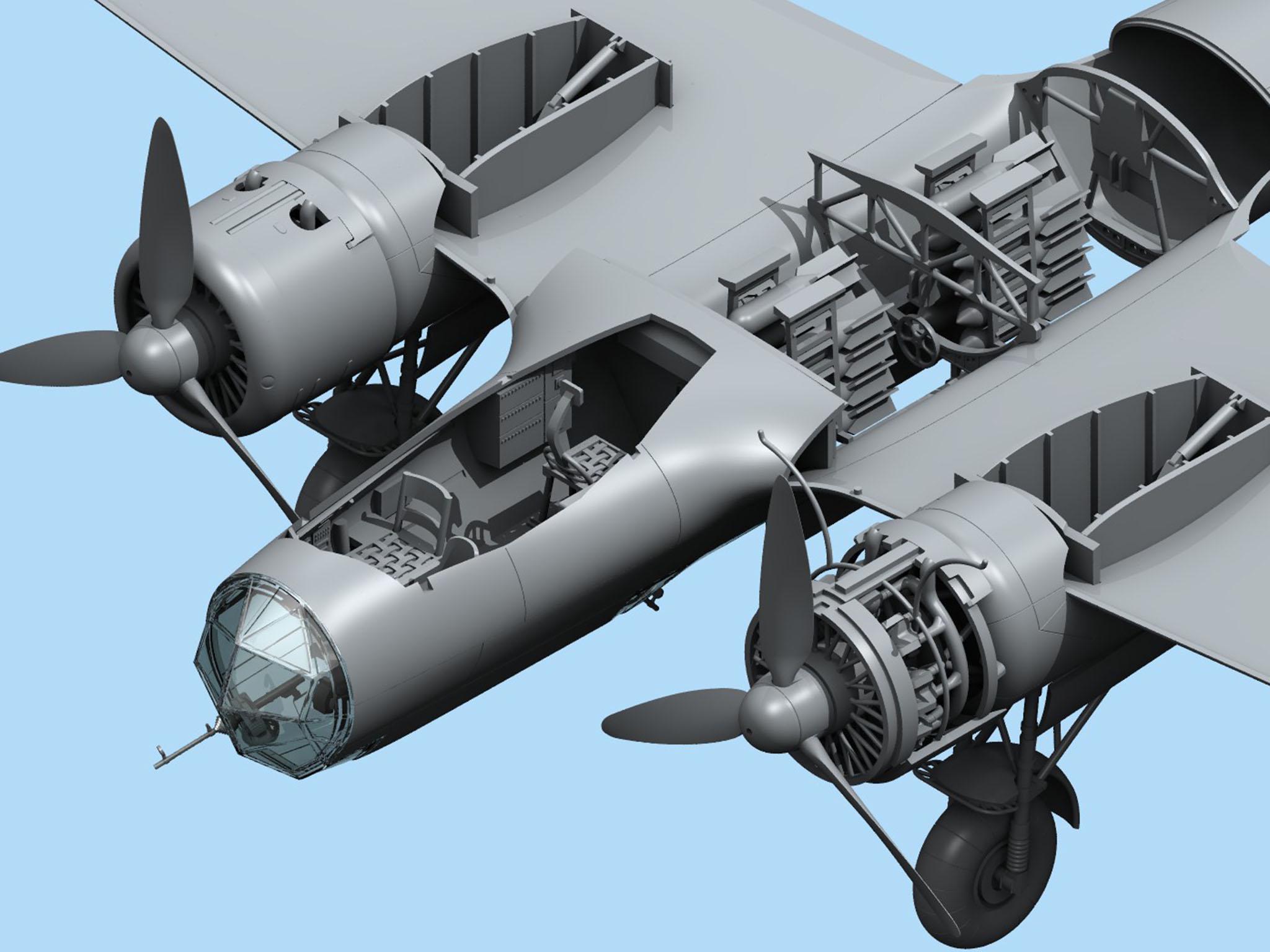 Сборная модель ICM Do 17Z-2 немецкий бомбардировщик 2 Мировой войны (48244) - фото 11