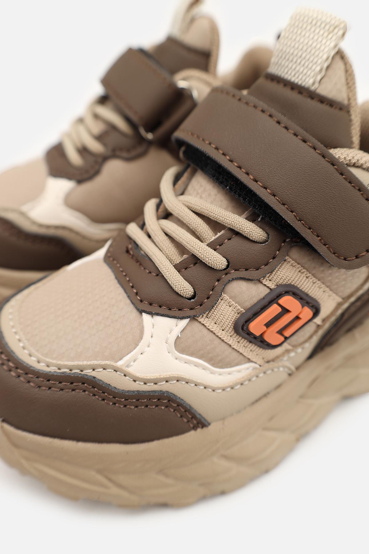 Кроссовки для мальчика ЦБ-00273867 на плоской подошве р. 27 Коричневый (SKT001056565) - фото 4