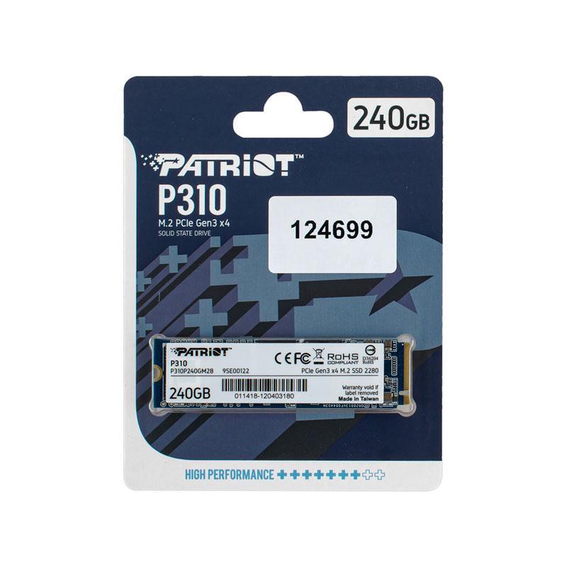 SSD-диск Patriot P310 M.2 NVMe 240 Gb (218141) - фото 1