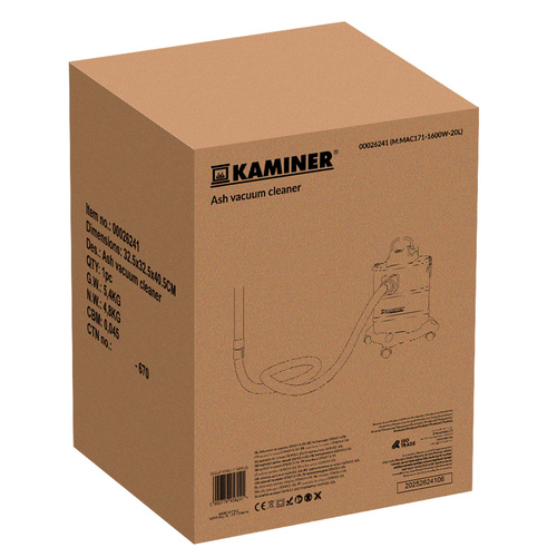 Пылесос для золы Kaminer 26241 ODK013-20L (26241) - фото 3