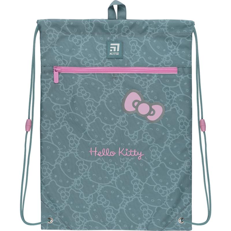 Сумка для взуття з кишенею KITE Education Hello Kitty 46x33 см Сірий (HK22-601M-1)