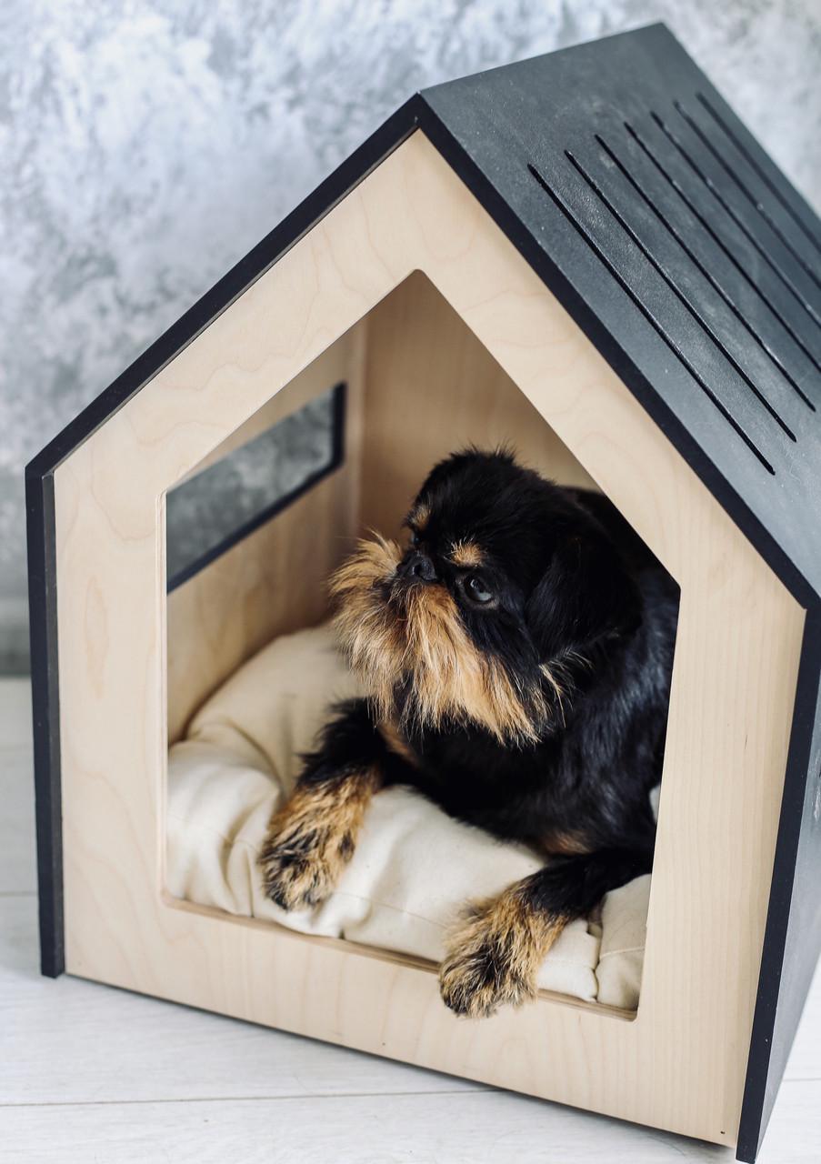 Будка для собаки из дерева Аргос Венге/Бланже (БДК-00221201) - фото 3