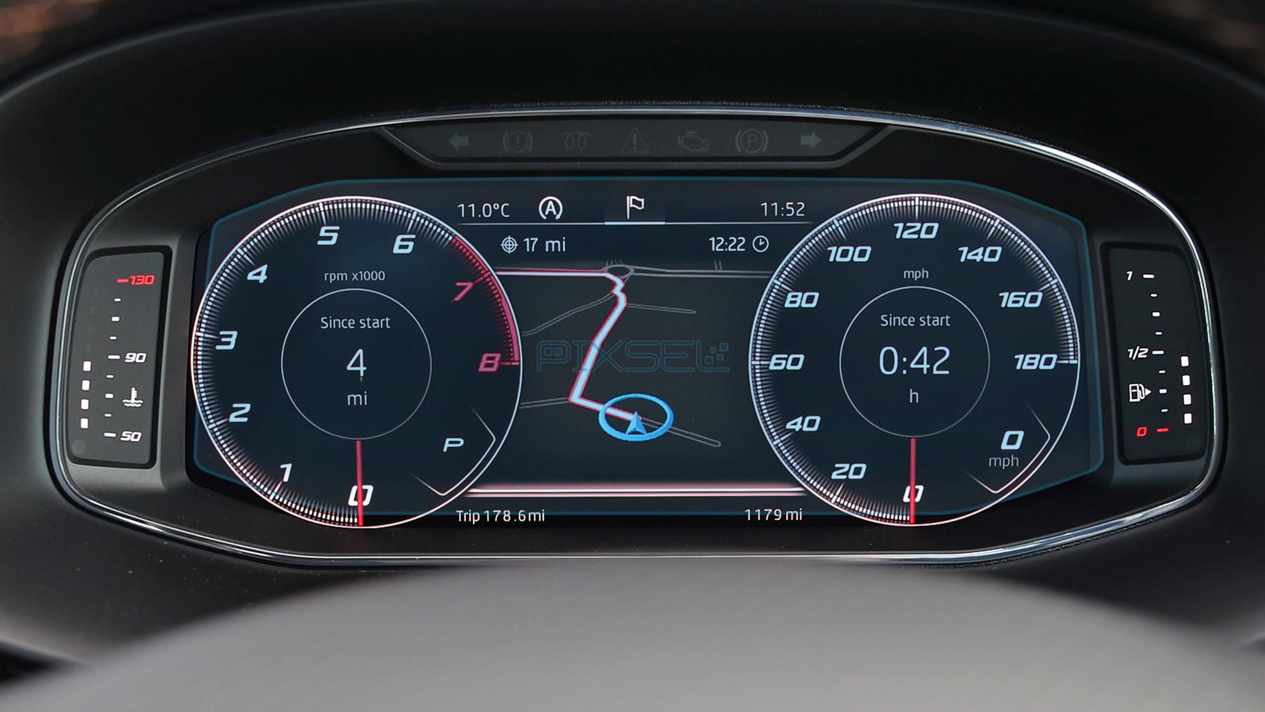 Захисне скло Pixsel гібридне матове на панель приладів Cupra ATECA 9,9“ 2020