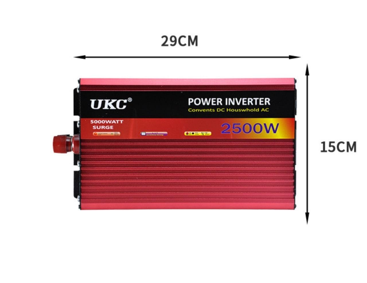 Инвертор 12V-220 UKC 2500W преобразователь напряжения 12V-220V 1 розетка 2500 Вт - фото 4