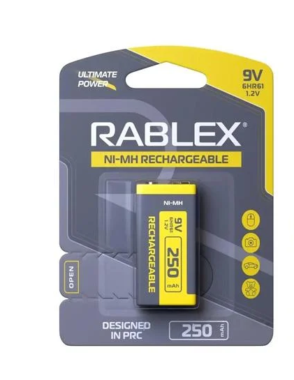 Акумулятор Крона Rablex 9v 250 mAh Акумулятор Крона Rablex 9v 250 mAh