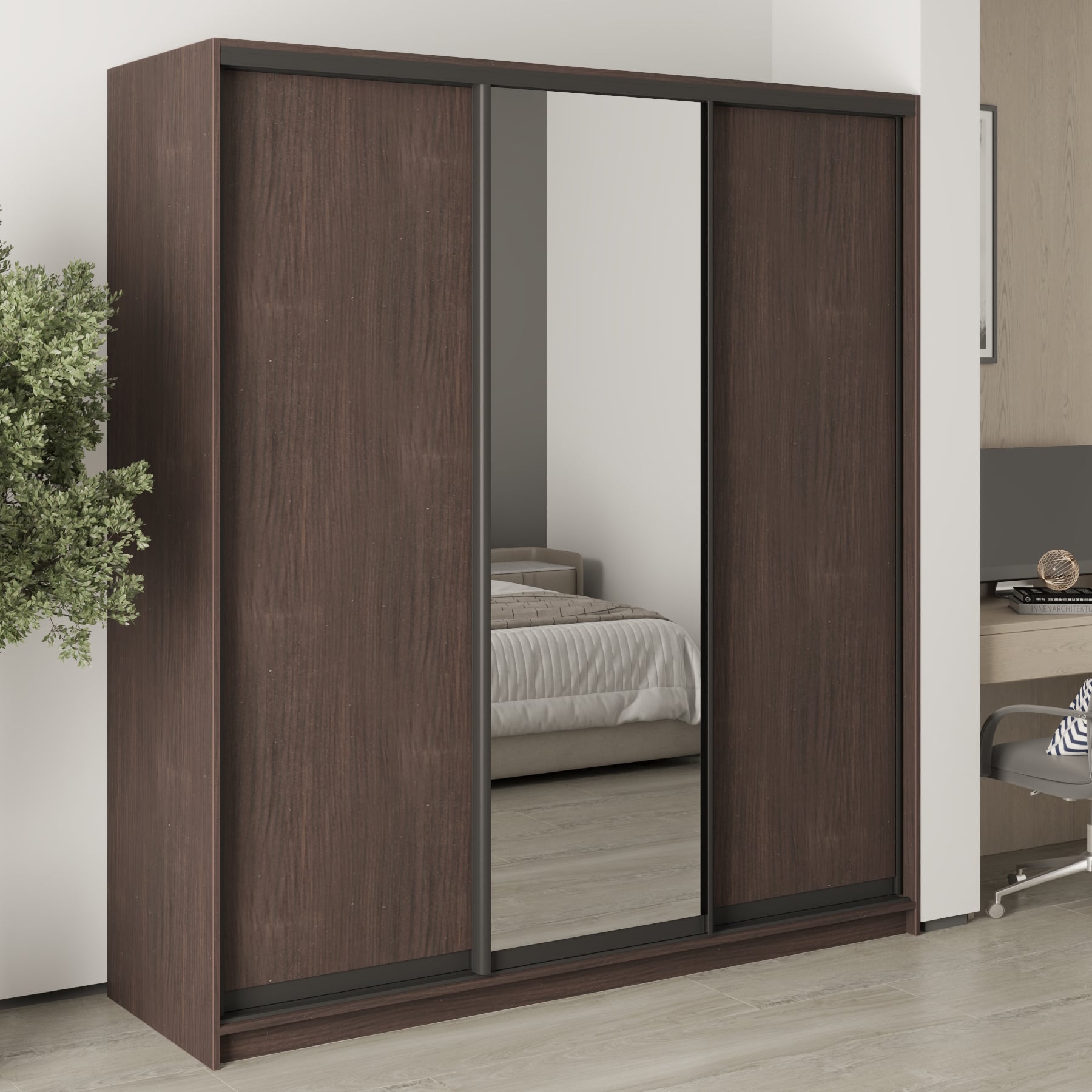 Шкаф-купе трехдверный Mebel Star Комбо BG MBS-9169 190х45х210 см Дуб ристрето (1009158) Шкаф-купе трехдверный Mebel Star Комбо BG MBS-9169 190х45х210 см Дуб ристрето (1009158)