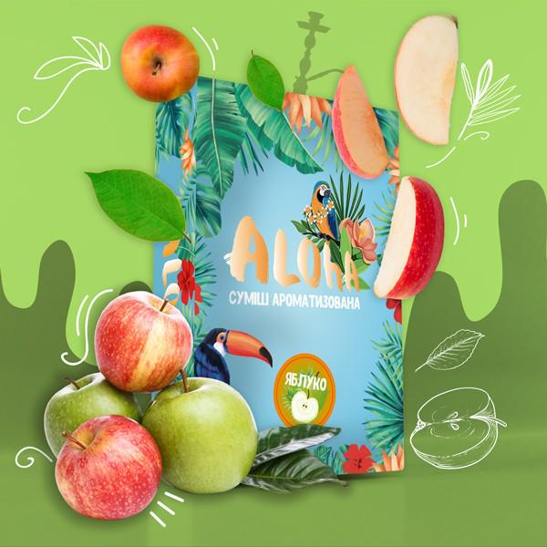 Табак для кальяна Яблоко ALOHA 100г безникотиновый
