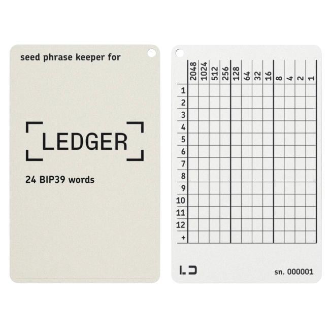 Планшет мнемонический Lapua Seed Phrase Keeper for Ledger 12+1 BIP39 слов (LSPKL/34114732)