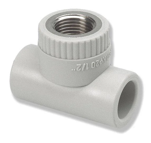 Тройник с металлической внутренней резьбой Wavin Ekoplastic 25 мм Rp-1/2 (STKI02520X)