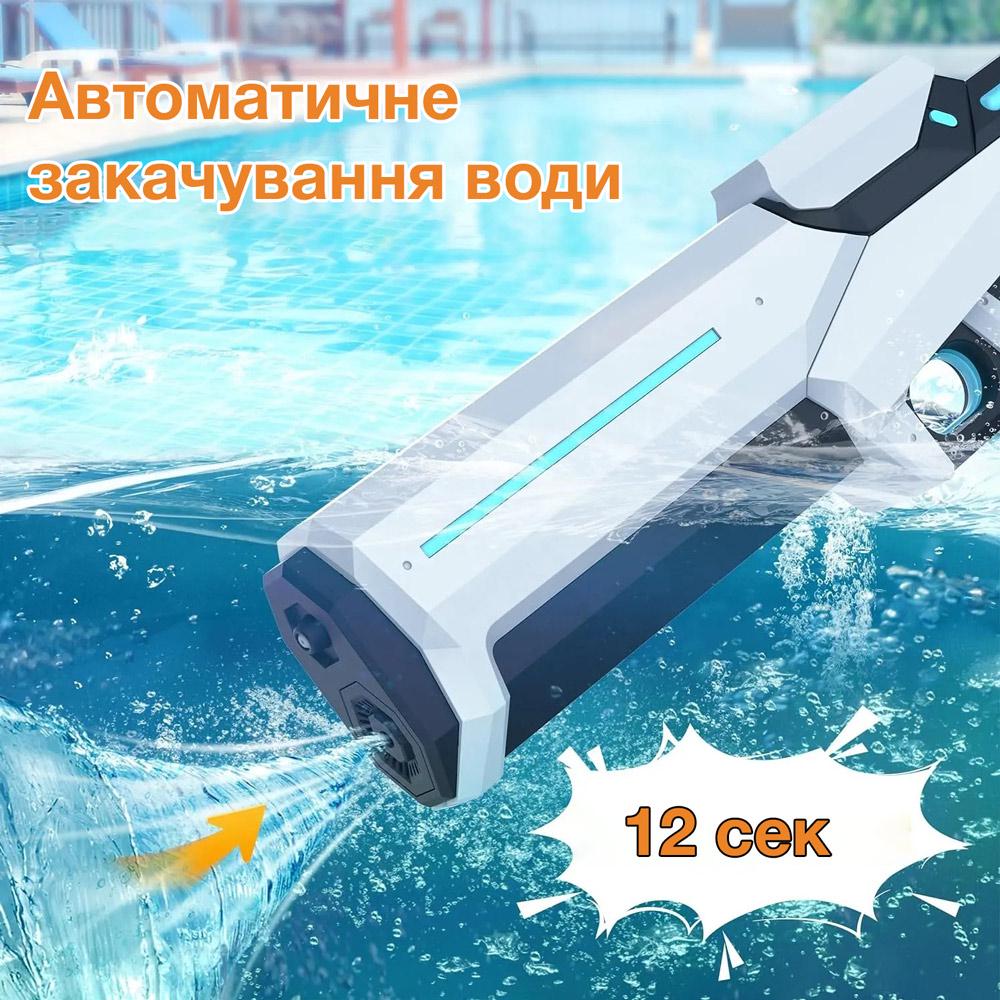 Пистолет водяной динамическая подсветка Aojiate LED Белый (MG60B) - фото 4 Пистолет водяной динамическая подсветка Aojiate LED Белый (MG60B) - фото 4