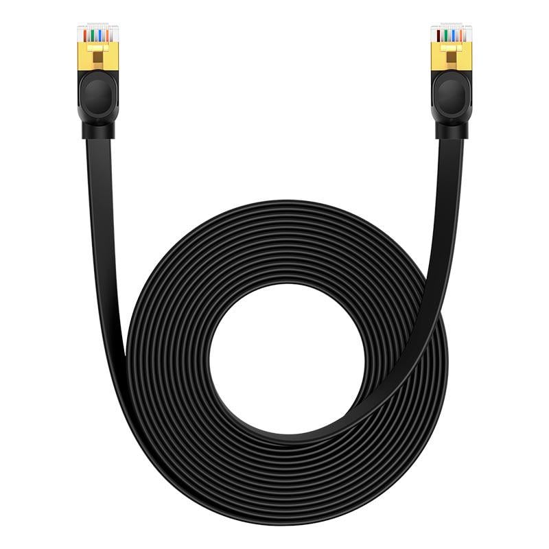 Патч-корд BASEUS High Speed CAT7 10 Gigabit Ethernet Cable Flat 8 м B00133207111-05 Black