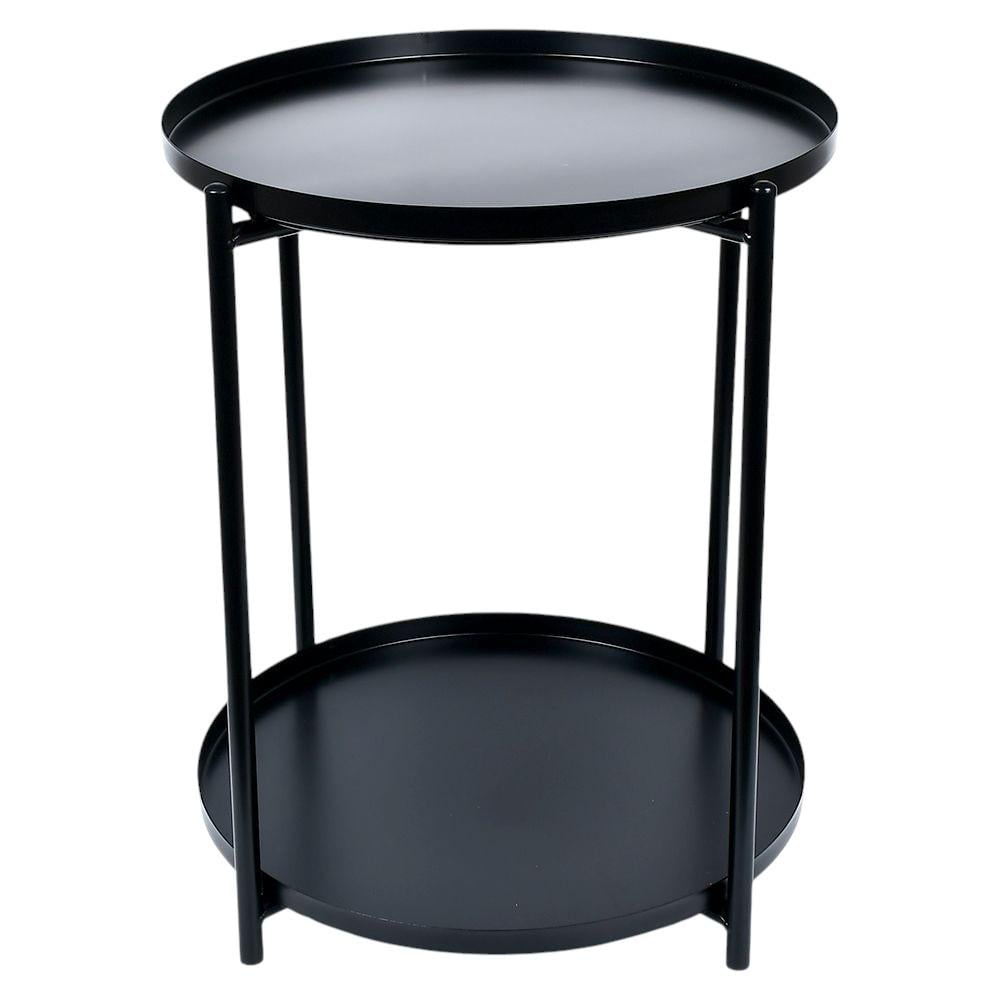 Журнальний столик M50279-BL 2 яруси 52х42 см Чорний (31608901)