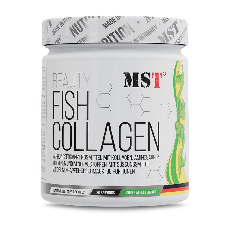Коллаген морской питьевой с гиалуроновой кислотой и МСМ MST Beauty Fish Collagen 225 г Зеленое яблоко