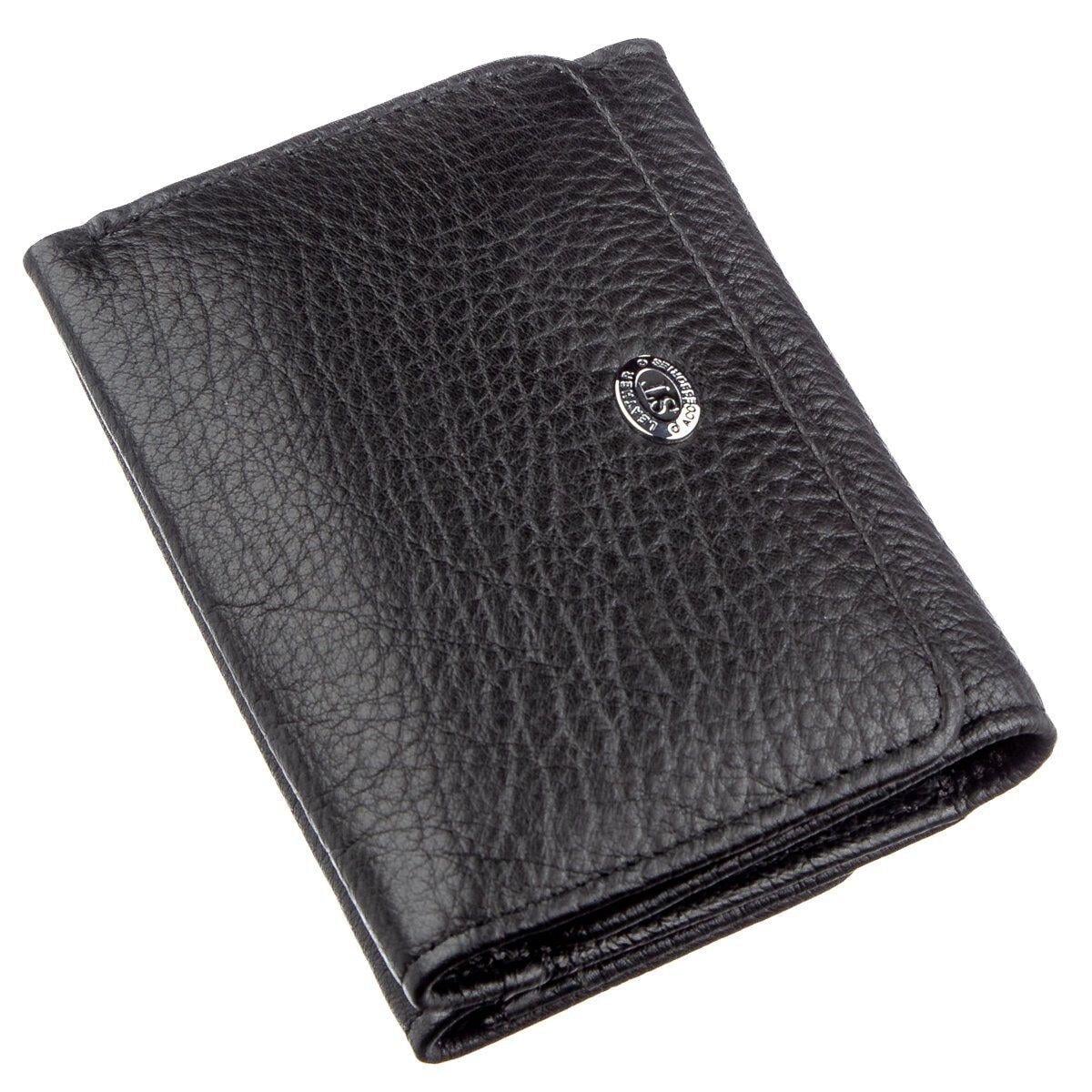 Кошелек женский ST Leather 18886 на кнопке из натуральной кожи Черный (168-136-18886)