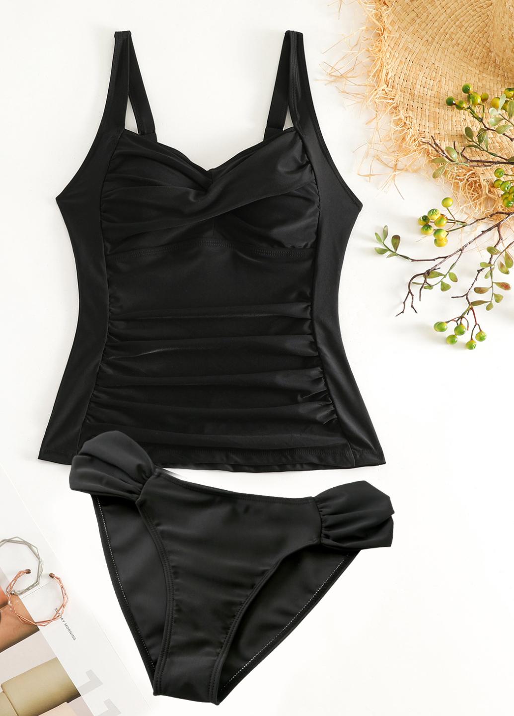 Купальник закритий роздільний FS Tankini Sunset Dreams топ/плавки XL Чорний (1370) - фото 4