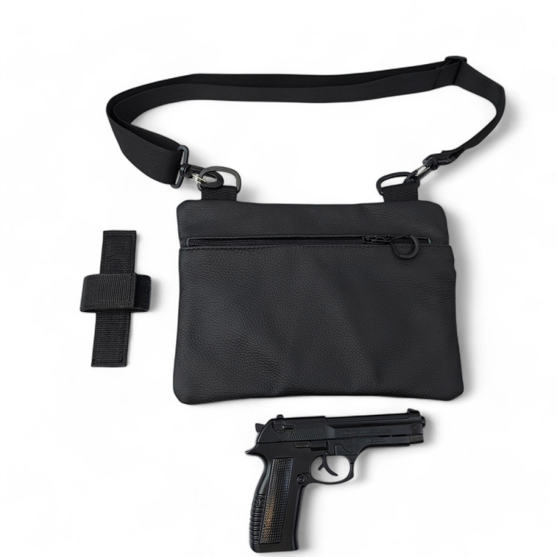 Сумка-кобура 6805 натуральная кожа Black (tf6805) - фото 11 Сумка-кобура 6805 натуральная кожа Black (tf6805) - фото 11