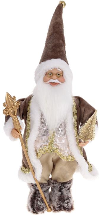 Мягкая игрушка Санта с Посохом 30 см Мокко (BD-822-310)