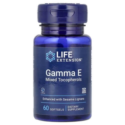 Витамин Е Life Extension Gamma E Mixed Tocopherols 60 Softgels (LEX-20756)