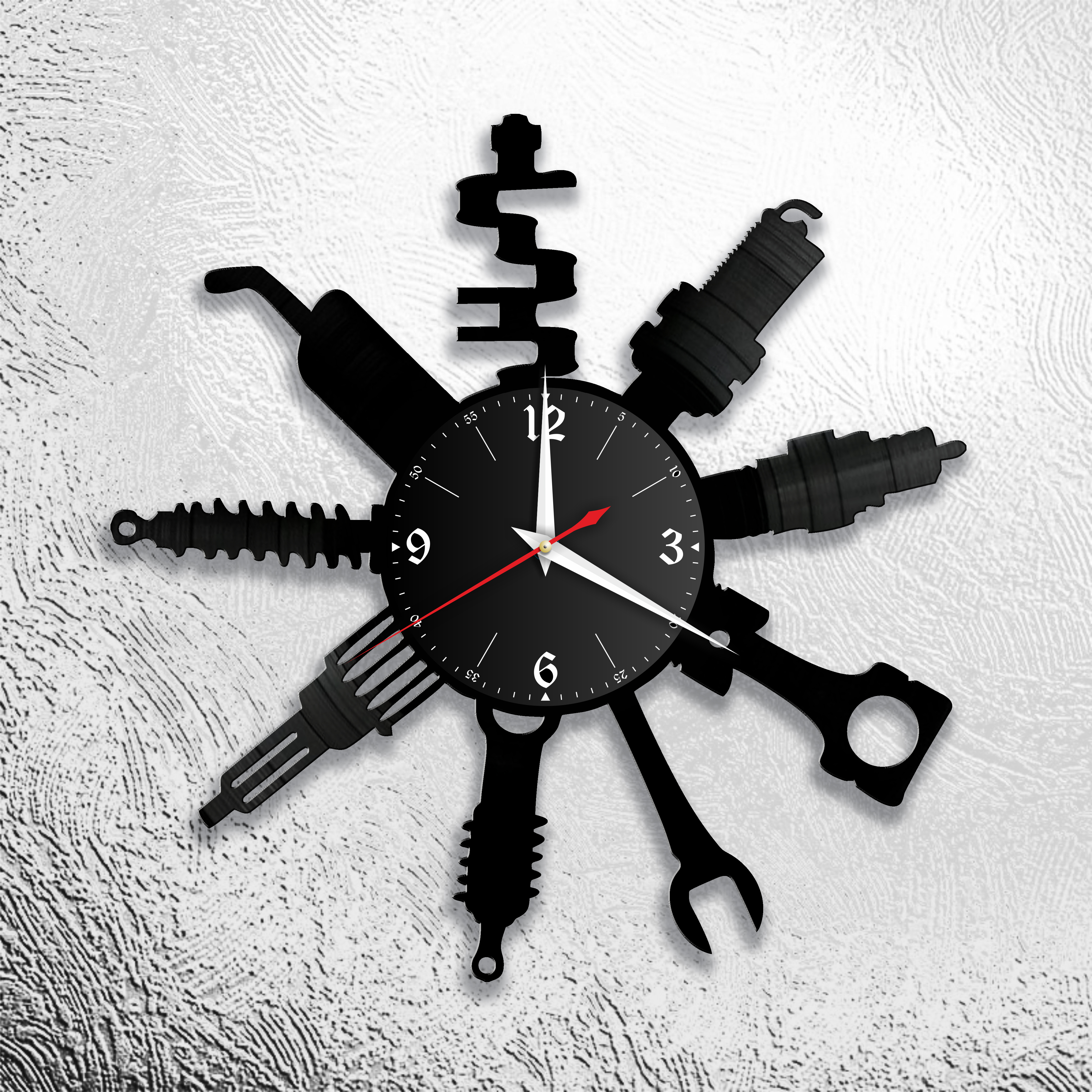 Годинник настінний Автосервіс 1008 з вінилової платівки