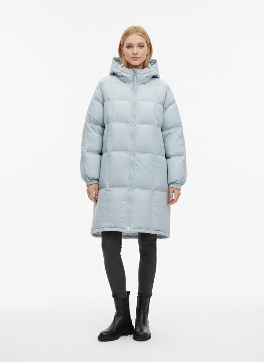 Пуховик женский Number Nine DW-014 демисезонный с капюшоном р. 42 Голубой (DW-014-42) Пуховик женский Number Nine DW-014 демисезонный с капюшоном р. 42 Голубой (DW-014-42)