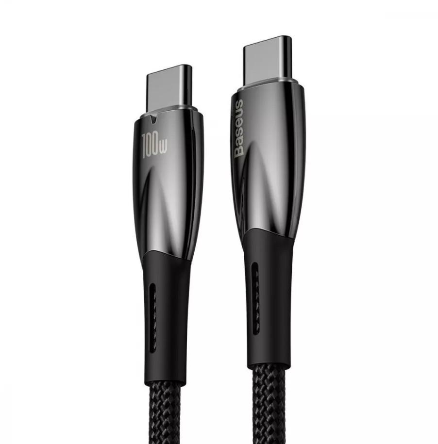 Кабель Baseus CADH000701 Glimmer Series Fast Charging Type-C to Type-C 100W 1 м Black (11066871) - фото 4