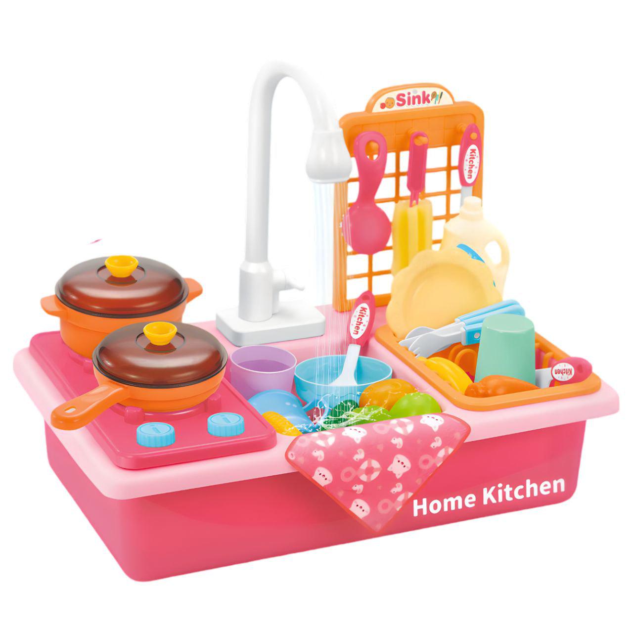 Детская игровая кухня с мойкой/плитой и аксессуарами 29 пр. (27986262)