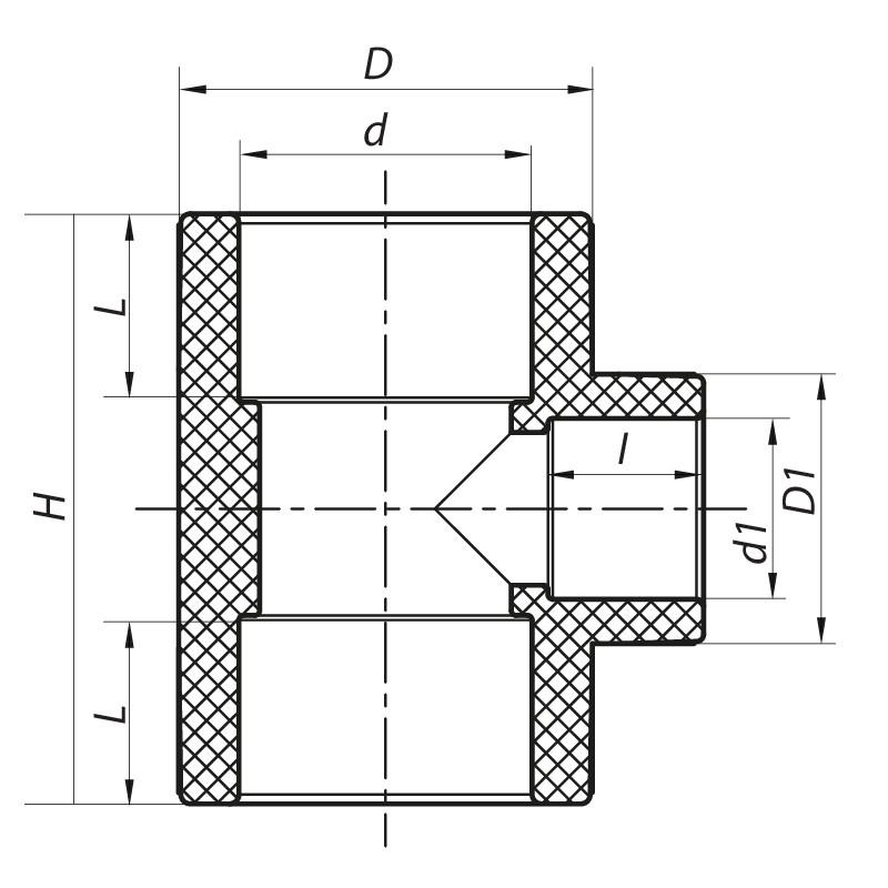 Трійник редукційний KOER K0042.PRO PPR 32x20x32 мм (KP0051) - фото 2