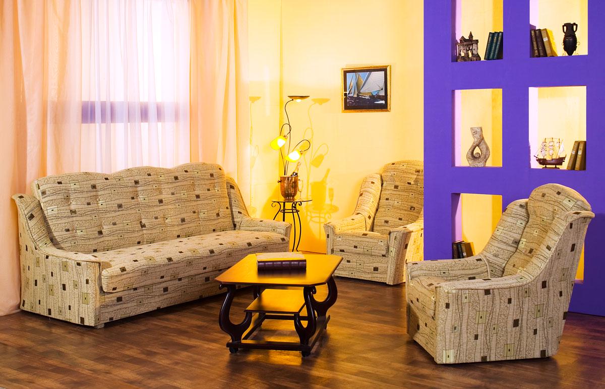 Комплект диван трехместный с креслами Modern Бокал Бежевый (14400549)