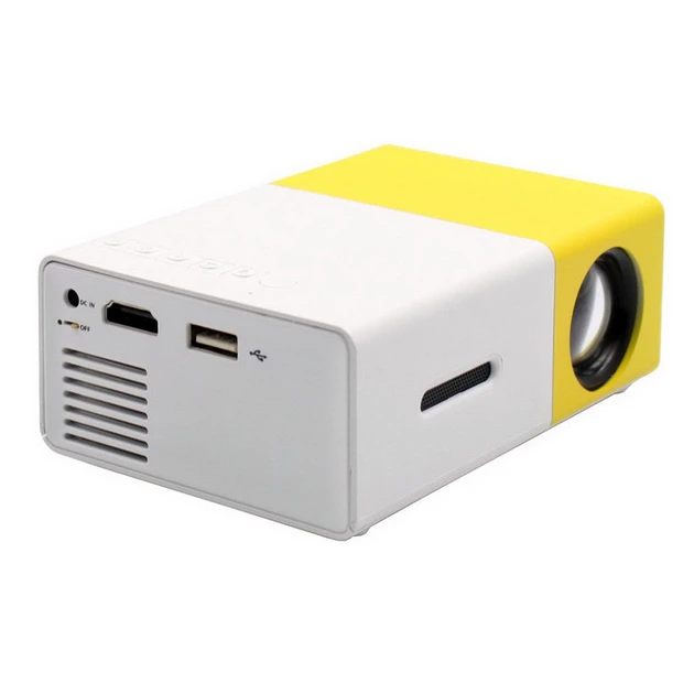 Проектор с динамиком YG300 работает от PowerBank Желтый (2613222604)