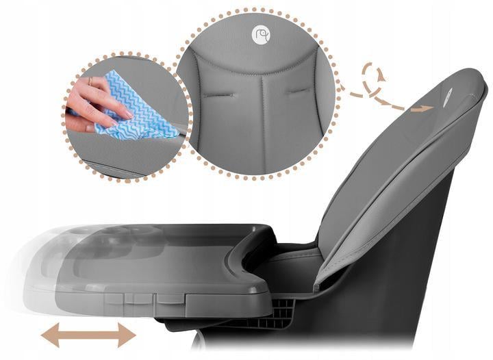 Стульчик для кормления Nukido Tilo 3в1 Серо-черный (701000) - фото 7