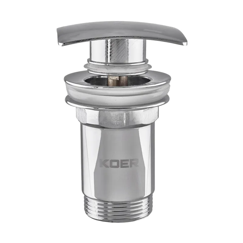 Клапан донный для раковины KOER PW-04-01 1 1/4" автоматический Click-Clack Хром (KR3398)