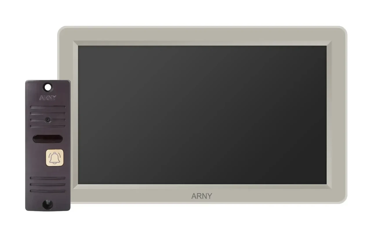 Комплект видеодомофона мультиформатный ARNY AVD-7012FHD AVD-712FHD 2Мп 7'' IPS + AVP-05 2Мп 74° Beige/Brown