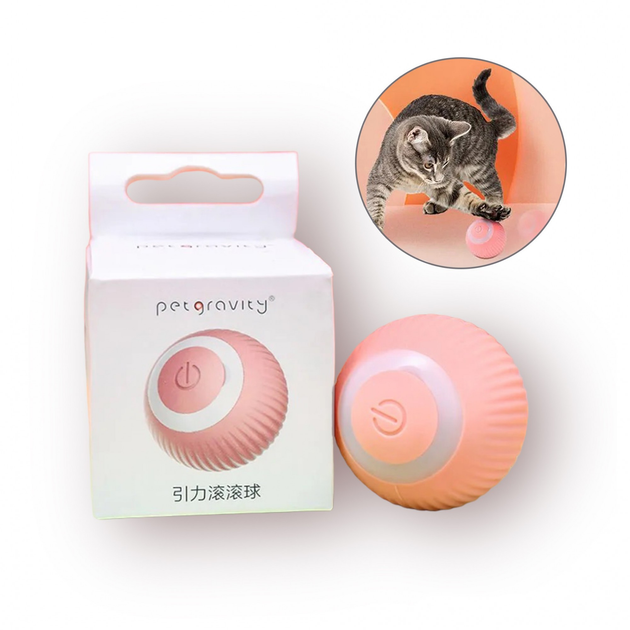 Мячик Smart интерактивный PetGravity для кошек и маленьких собак с USB Pink - фото 18