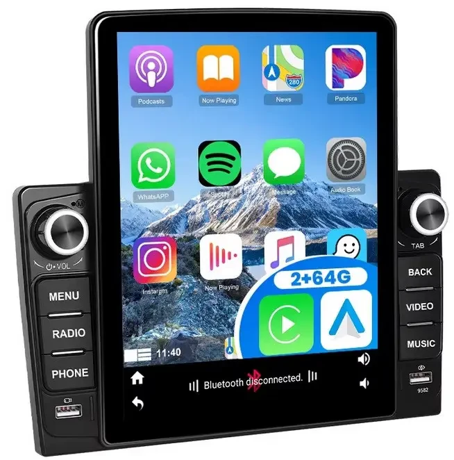 Автомагнитола Pioneer с экраном 9,5" сенсорная на Android с CarPlay и GPS 4/64 Гб (10285)