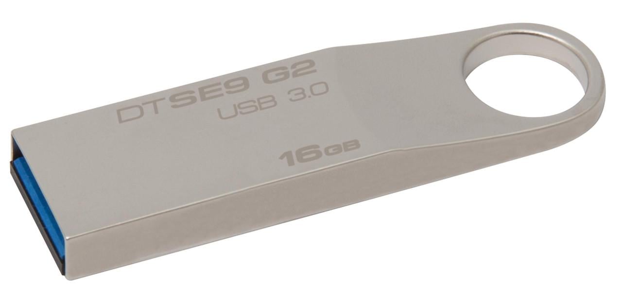 Флешка Kingston DTSE9 G2 USB 3.0 16 GB Серебристый (DTSE9G2/16GB) - фото 1