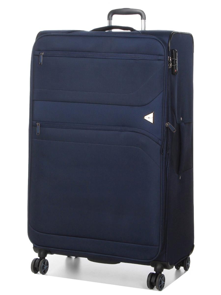 Чемодан Snowball 21504 большой XL тканевый с расширением 90х54х31 см 130/12 л Темно-синий