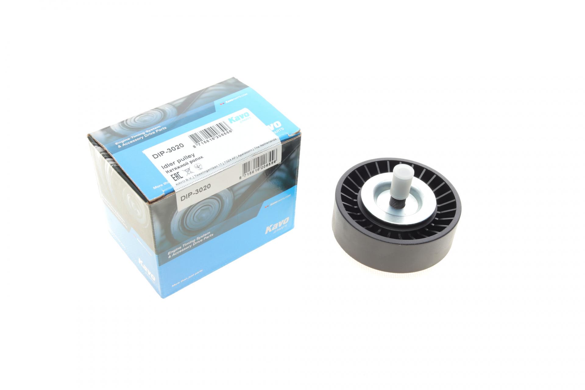 Ролик ГРМ KAVO PARTS для Hyundai Santa Fe 2.0-2.2 18-/iX35 2.0 и 09-15/KIA Sorento 2.0-2.2 CRDi 09-80х27 мм (DIP-3020)