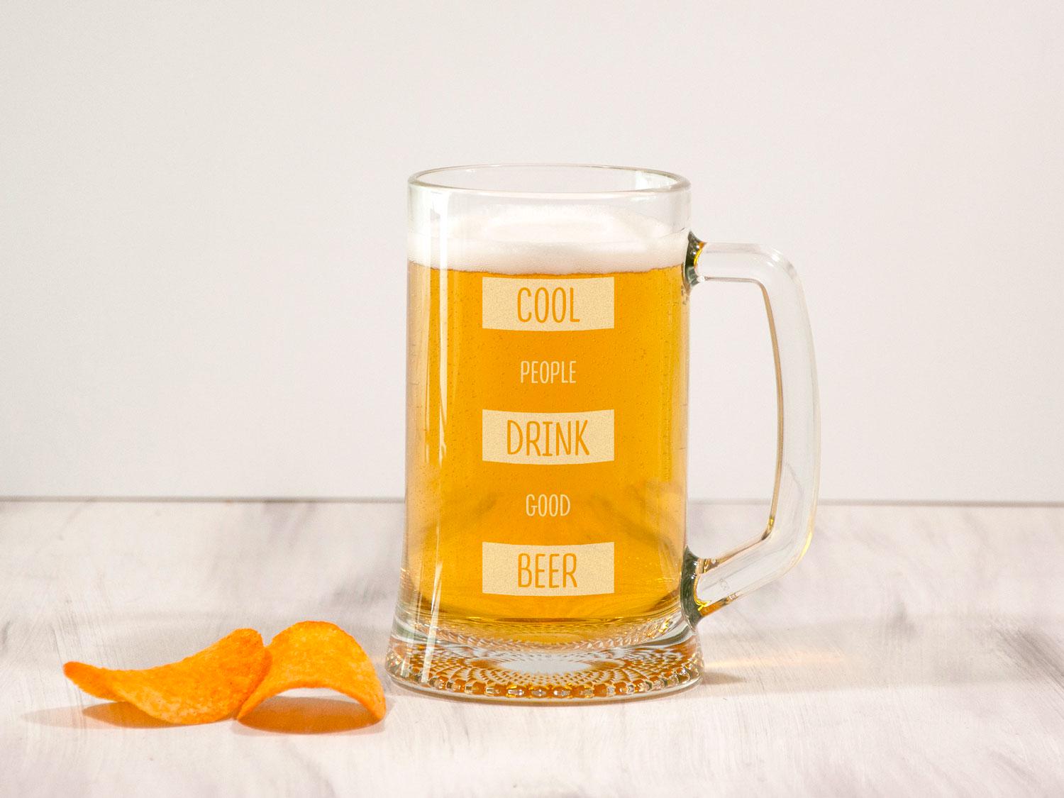 Пивная кружка Woodpresent Cool people drink good beer