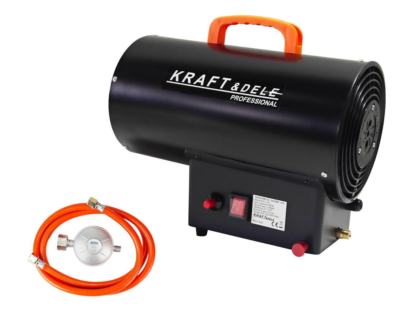 Газовый обогреватель Kraft&Dele KD11704 25 кВт пропан-бутановый с вентилятором для гаража/мастерской и склада (KD11704)