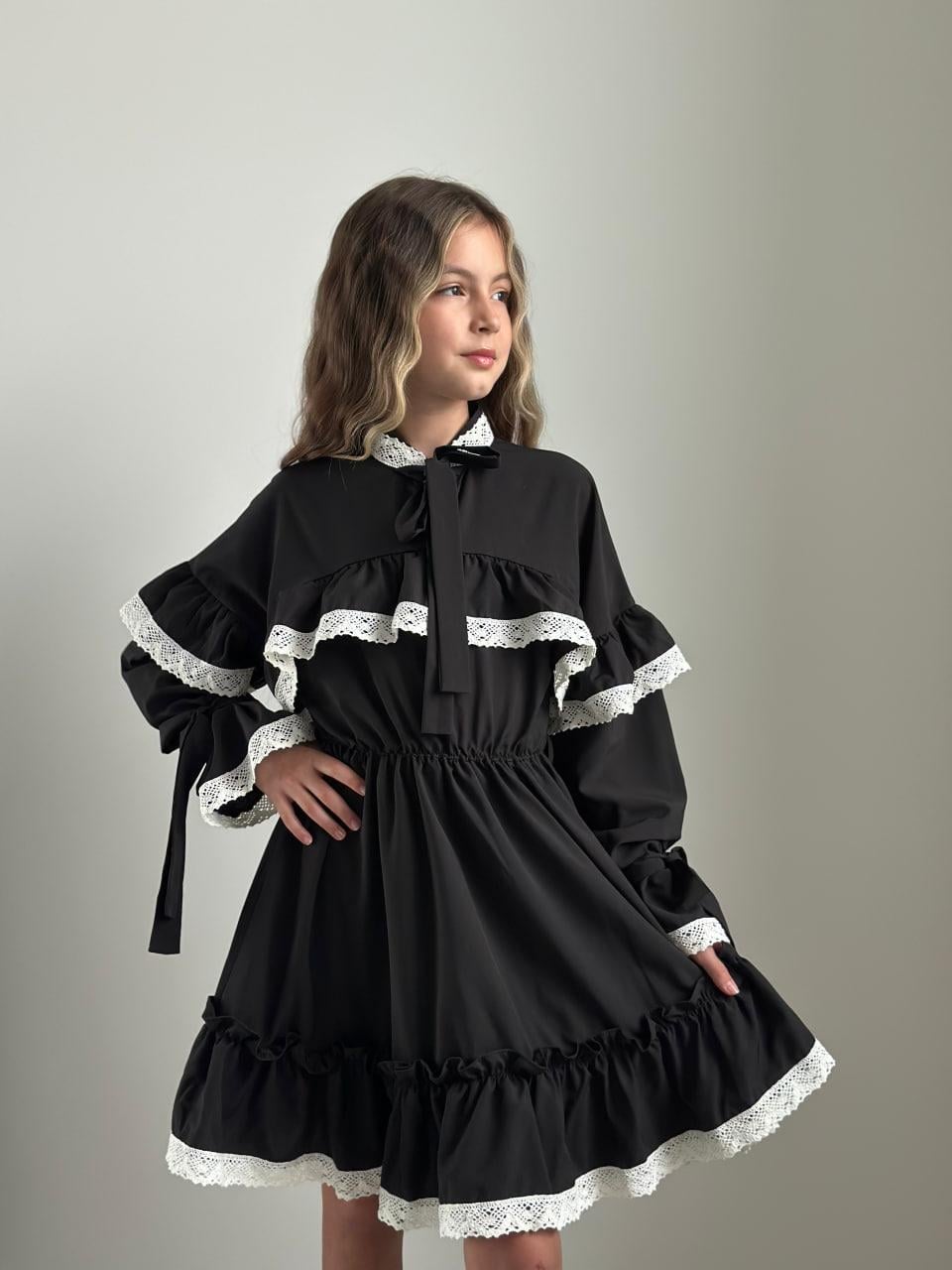 Платье подростковое школьное IRmAS 1298 140 см Черный