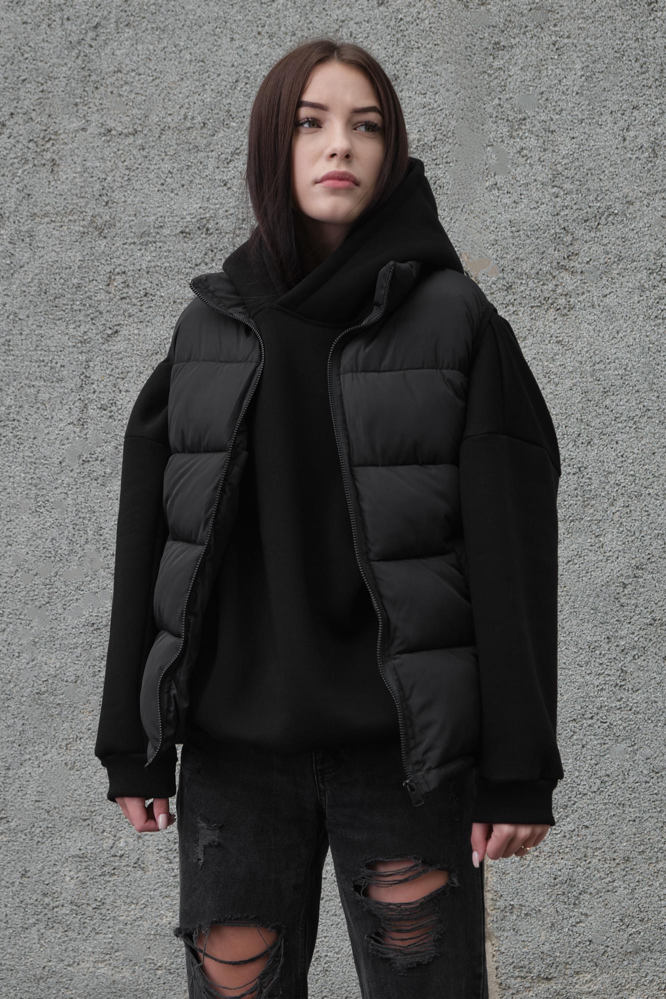 Жилетка женская Without Cash стеганая пуховая Black (S/M8049340) - фото 4 Жилетка женская Without Cash стеганая пуховая Black (S/M8049340) - фото 4