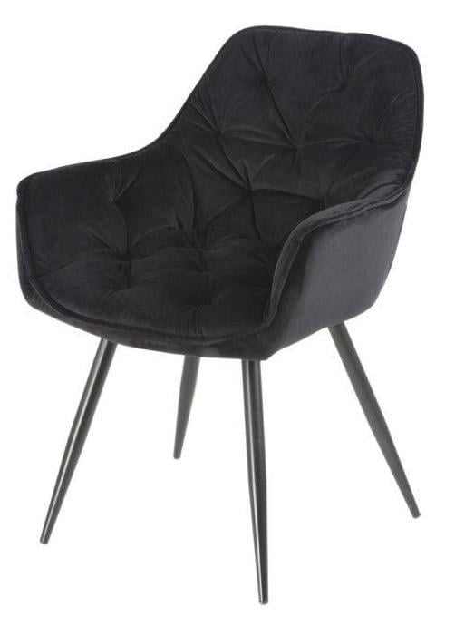 Кухонний стілець MAGIC з металевим каркасом Чорний/Оксамит Чорний (MAGICBL19)