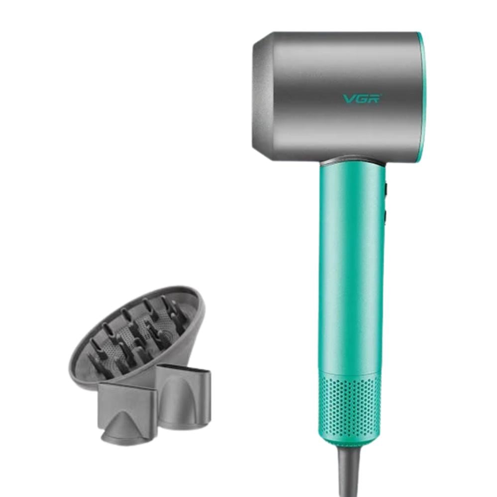 Фен для волосся VGR V-440 3в1 з магнітними насадками 1400W Зелений (120.1890)