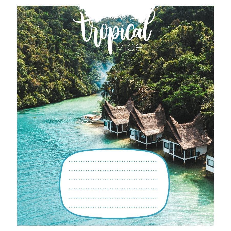 Зошит учнівський Leader Тропічний вайб 018-530056K-5 в клітинку 18 арк. (RLT55191)