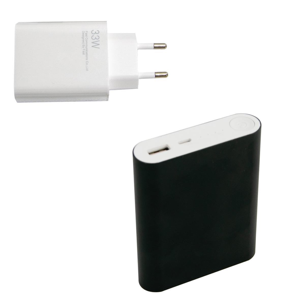 Адаптер для зарядки Power adapter Suite33W с повербанком для телефона на 10400 mAh Черный (3000244-TOP-2)