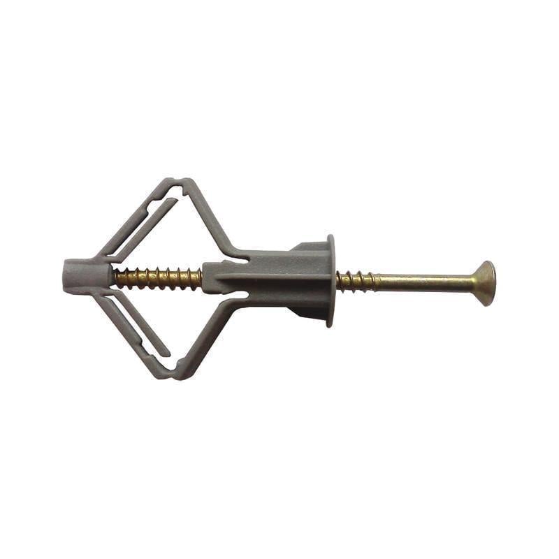 Дюбель для гіпсокартону Metalvis 10х50 поліпропілен із шурупом 3,5х60 мм TNF 50 шт. (92TN1000092TN10001)