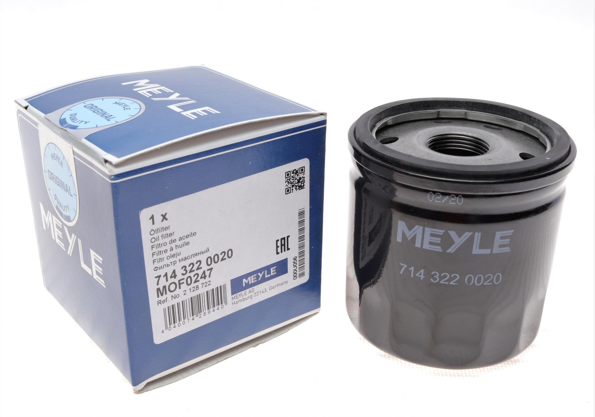 Фильтр масляный Meyle для Citroen Jumper/Tourneo/Transit/Land Rover Defender/Peugeot Boxer 2,2D/2,4D 06- (714 322 0020)