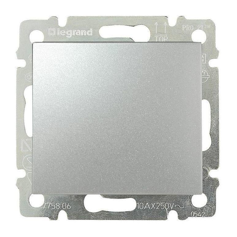 Выключатель 1-клавишный Legrand Valena Classic 10АХ 250В Алюминий