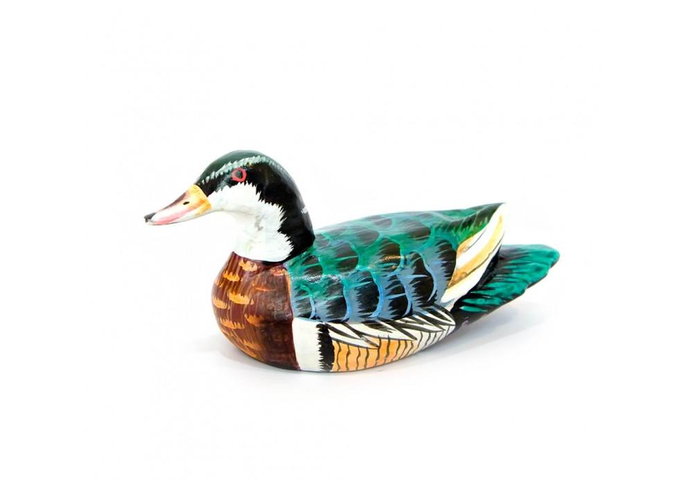 ᐉ Статуэтка Утка деревянная расписная 11,5х5х6 см